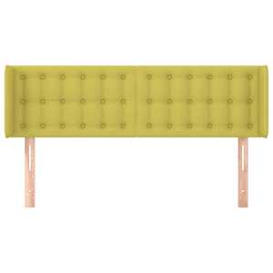 vidaXL Tăblie de pat cu aripioare, verde, 147x16x78/88 cm textil