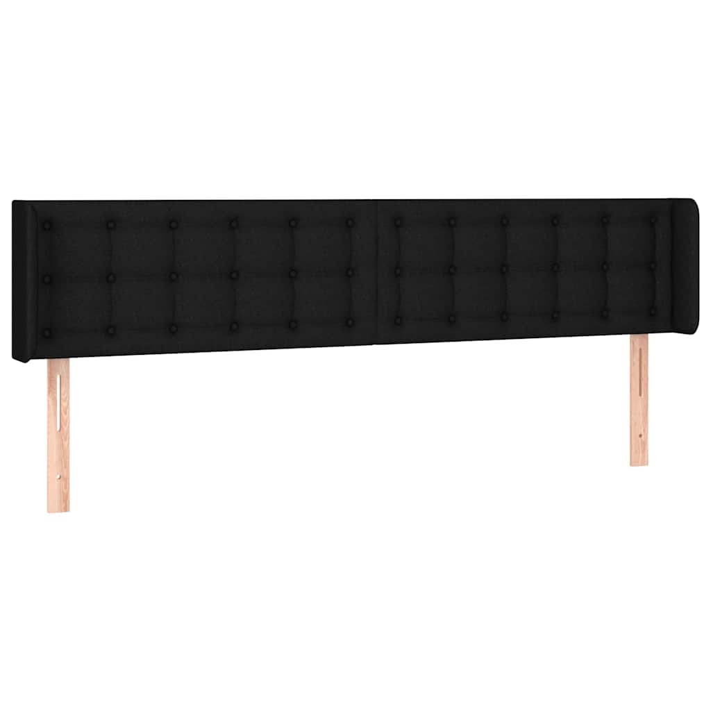 vidaXL Čelo postele typu ušák černé 183x16x78/88 cm textil