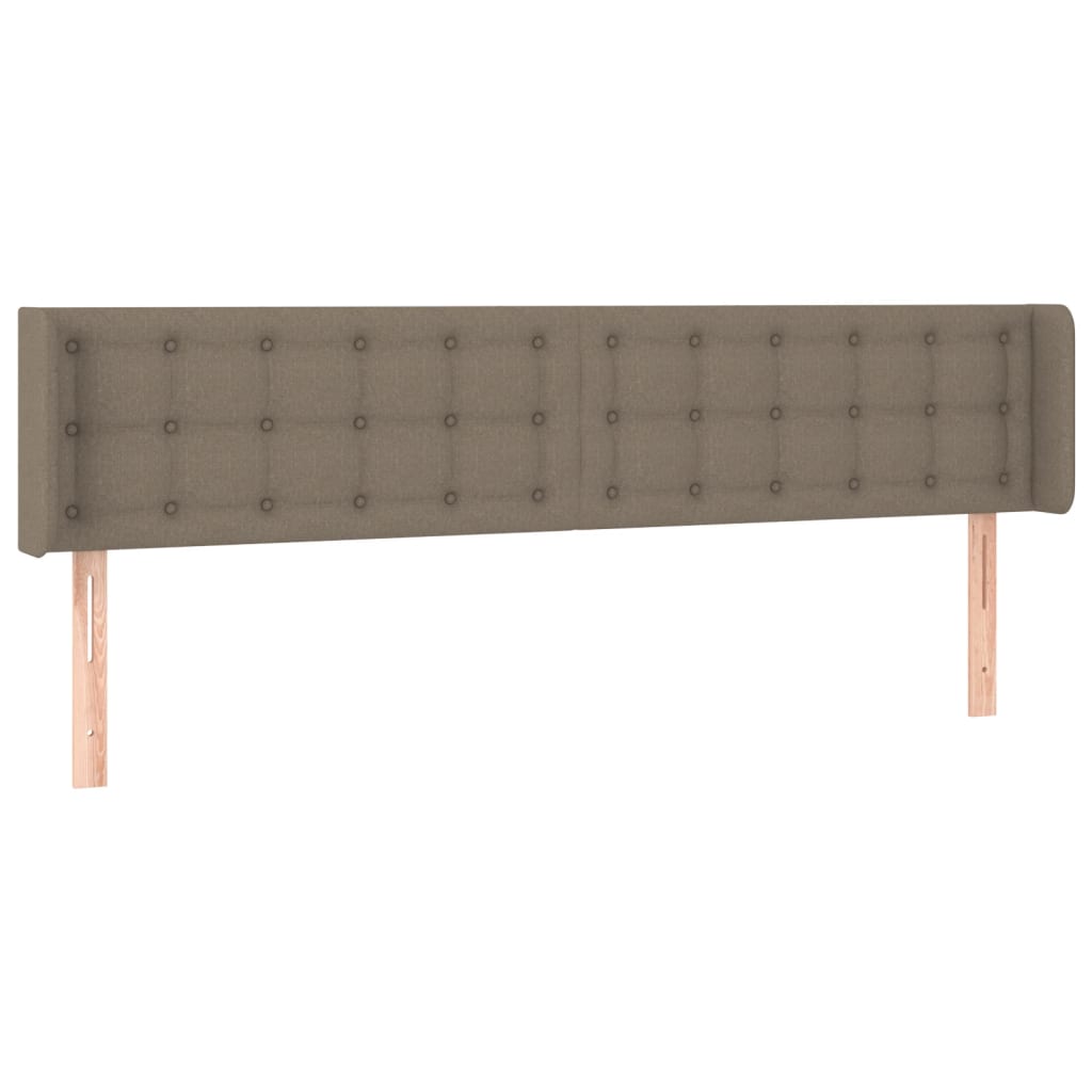 vidaXL Čelo postele typu ušák taupe 183x16x78/88 cm textil