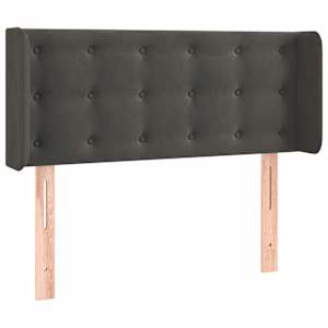 vidaXL voodipeats servadega, tumehall, 83x16x78/88 cm, samet