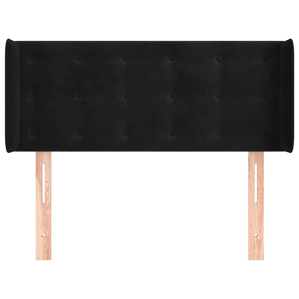 vidaXL Hoofdbord met randen 83x16x78/88 cm fluweel zwart, foto 2