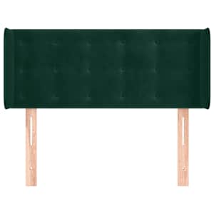 Čelo postele typu ušák tmavě zelená 83x16x78/88 cm samet - obrázek 3