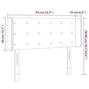 Čelo postele typu ušák tmavě zelená 83x16x78/88 cm samet - obrázek 7