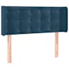 vidaXL voodipeats servadega, tumesinine, 83x16x78/88 cm, samet