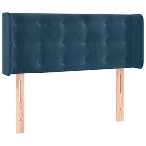 vidaXL voodipeats servadega, tumesinine, 83x16x78/88 cm, samet
