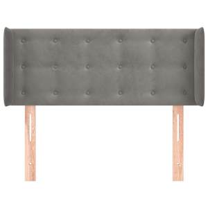 Čelo postele typu ušák světle šedé 93x16x78/88 cm samet - obrázek 3