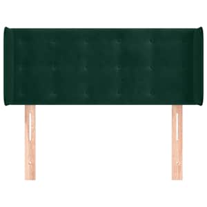 Čelo postele typu ušák tmavě zelená 93x16x78/88 cm samet - obrázek 3