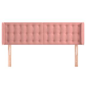 Čelo postele typu ušák růžová 147x16x78/88 cm samet - obrázek 3