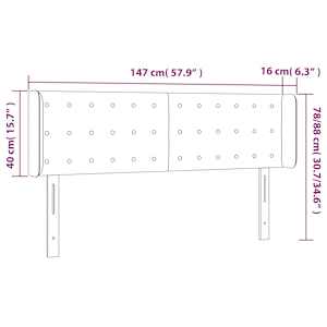 Čelo postele typu ušák růžová 147x16x78/88 cm samet - obrázek 9