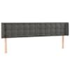 vidaXL voodipeats servadega, tumehall, 163x16x78/88 cm, samet