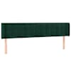 vidaXL voodipeats servadega, tumeroheline, 183x16x78/88 cm, samet