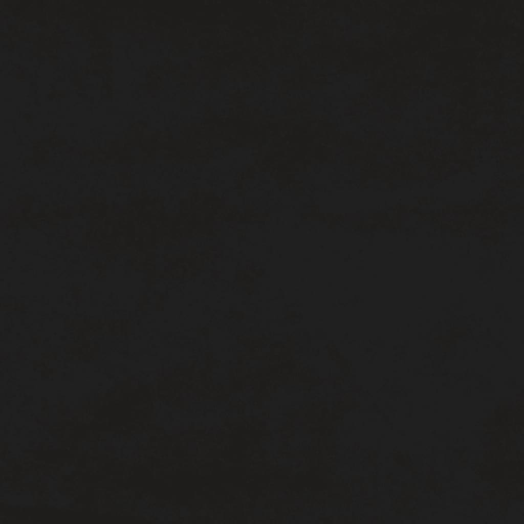fekete bársony szárnyas fejtámla 203x16x78/88 cm