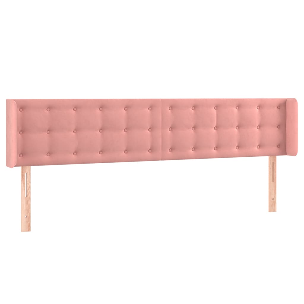 vidaXL ÄŚelo postele typu uĹˇĂˇk rĹŻĹľovĂˇ 203x16x78/88 cm samet