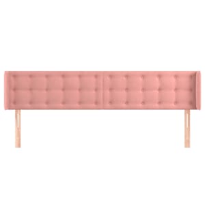 Čelo postele typu ušák růžová 203x16x78/88 cm samet - obrázek 3