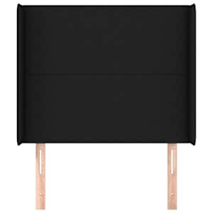 Čelo postele typu ušák černé 93x16x118/128 cm textil - obrázek 3