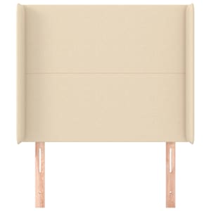 Čelo postele typu ušák krémové 93x16x118/128 cm textil - obrázek 3