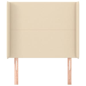 Čelo postele typu ušák krémové 103x16x118/128 cm textil - obrázek 3