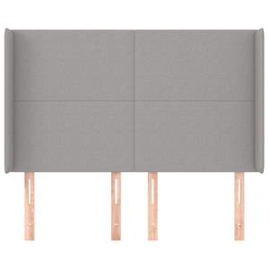 Čelo postele typu ušák světle šedé 147x16x118/128 cm textil - obrázek 3