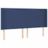 vidaXL voodipeats servadega, sinine, 203x16x118/128 cm, kangas