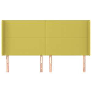 Čelo postele typu ušák zelené 203x16x118/128 cm textil - obrázek 3