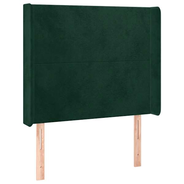 vidaXL voodipeats servadega, tumeroheline, 83x16x118/128 cm, samet