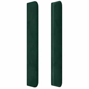 Čelo postele typu ušák tmavě zelená 103x16x118/128 cm samet - obrázek 4