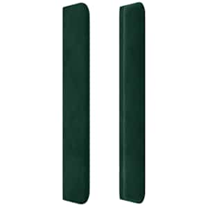 Čelo postele typu ušák tmavě zelená 147x16x118/128 cm samet - obrázek 4