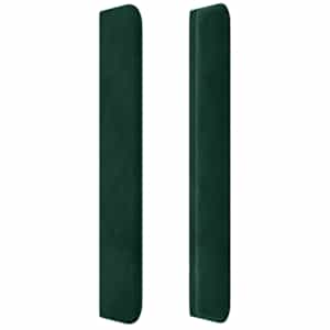 Čelo postele typu ušák tmavě zelená 163x16x118/128 cm samet - obrázek 4
