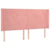 vidaXL voodipeats servadega, roosa, 203x16x118/128 cm, samet