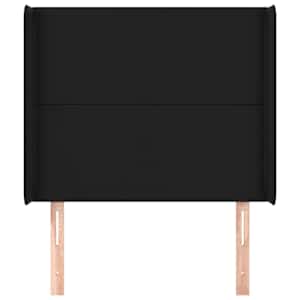 Čelo postele typu ušák černé 83x16x118/128 cm umělá kůže - obrázek 3