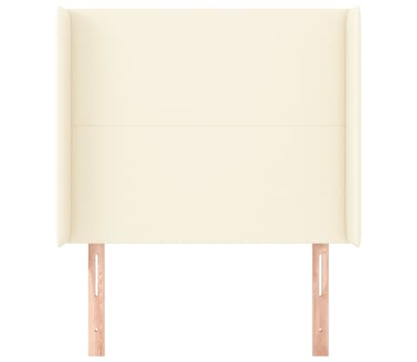 vidaXL T&ecirc;te de lit avec oreilles Cr&egrave;me 83x16x118/128 cm Similicuir