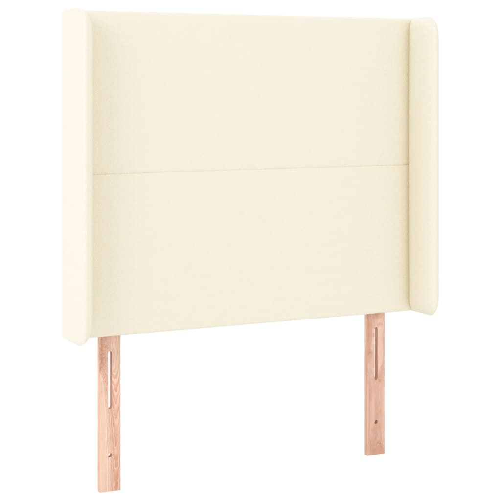vidaXL Čelo postele typu ušák krémové 93x16x118/128 cm umělá kůže