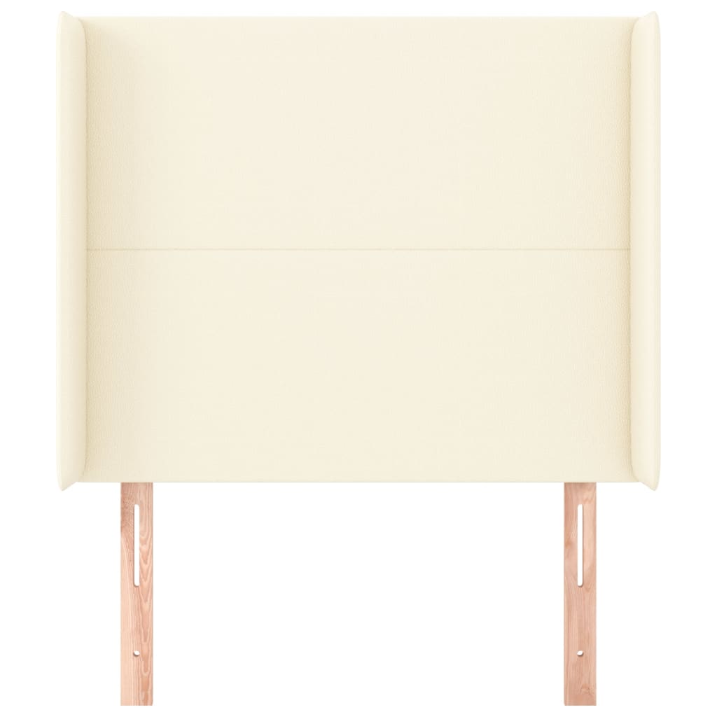 Thumbnail - vidaXL Kopfteil mit Ohren Creme 103x16x118/128 cm Kunstleder