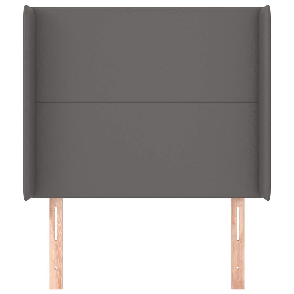 vidaXL Hoofdbord met randen 103x16x118/128 cm kunstleer grijs, foto 2
