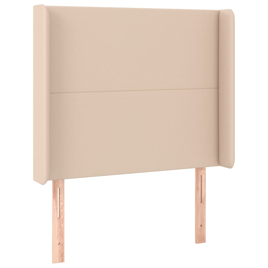 vidaXL Čelo postele typu ušák cappuccino 103x16x118/128 cm umělá kůže