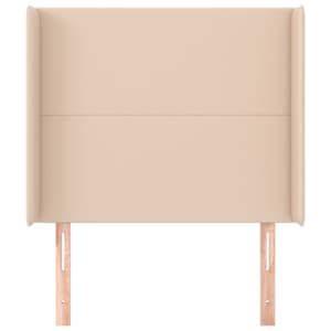 Čelo postele typu ušák cappuccino 103x16x118/128 cm umělá kůže - obrázek 3