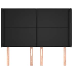 Čelo postele typu ušák černé 147x16x118/128 cm umělá kůže - obrázek 3