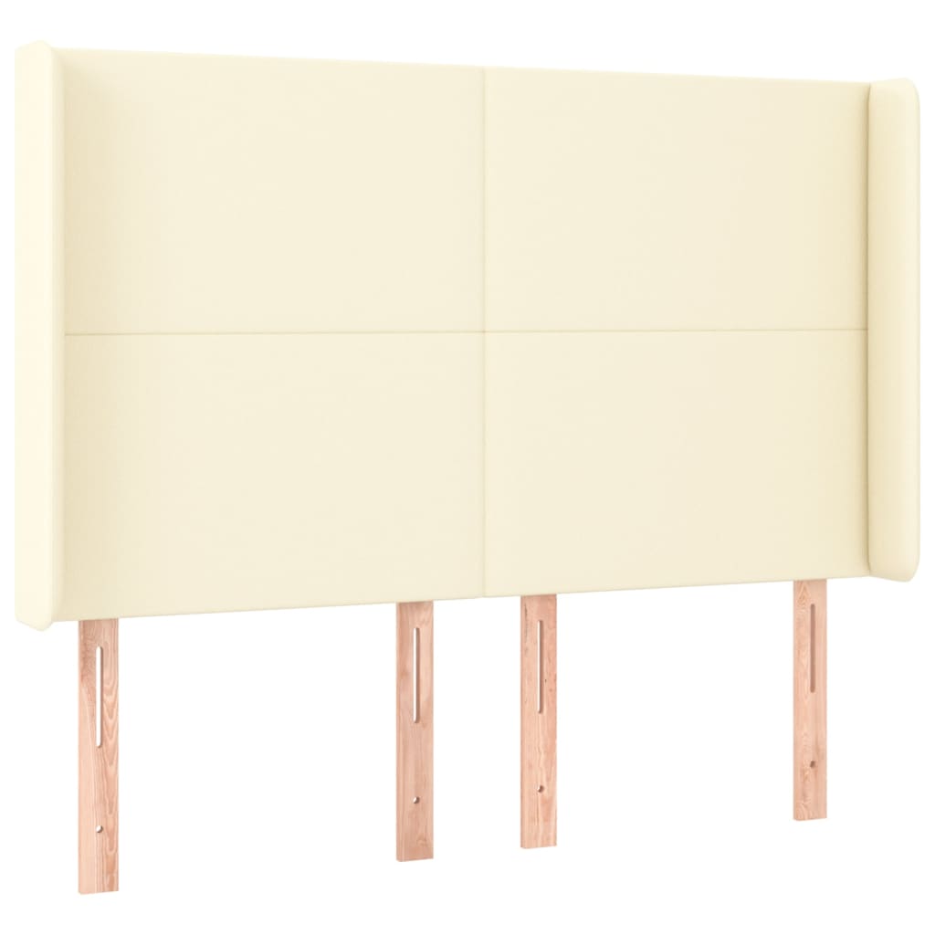 Thumbnail - vidaXL Kopfteil mit Ohren Creme 147x16x118/128 cm Kunstleder