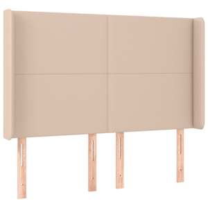 Čelo postele typu ušák cappuccino 147x16x118/128 cm umělá kůže - obrázek 2