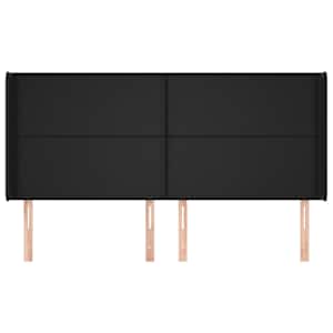 Čelo postele typu ušák černé 163x16x118/128 cm umělá kůže - obrázek 3