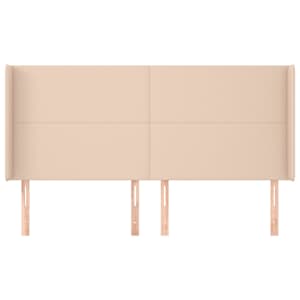 Čelo postele typu ušák cappuccino 183x16x118/128 cm umělá kůže - obrázek 3