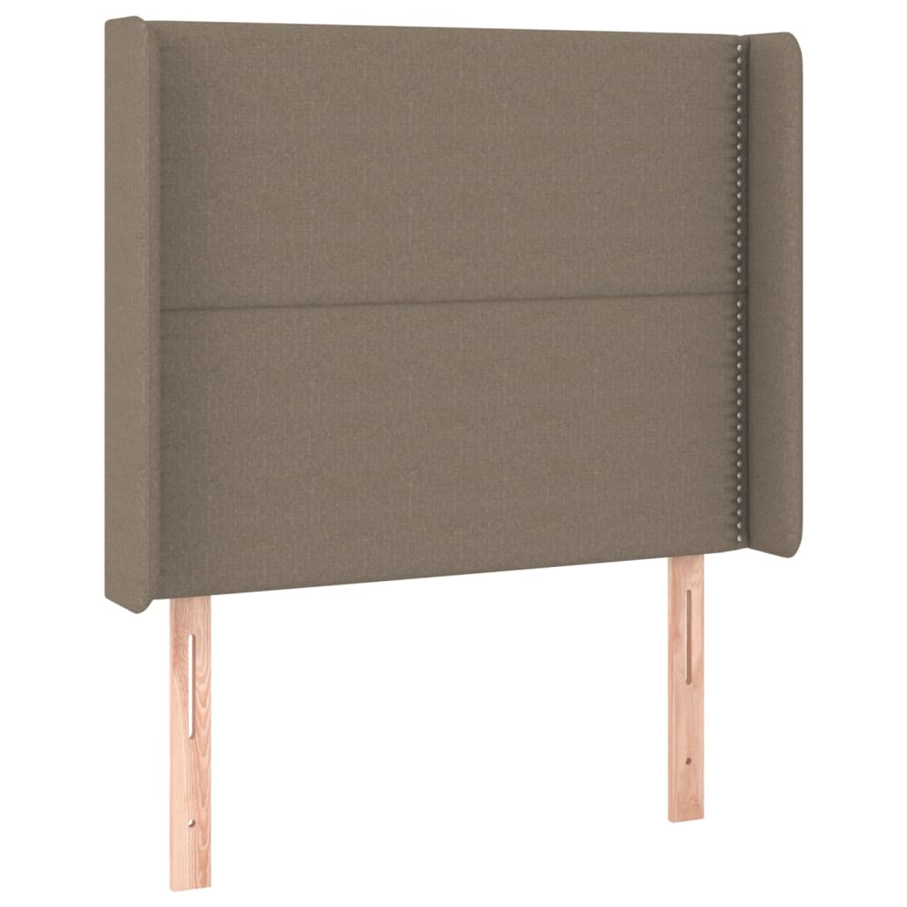 vidaXL Vzglavje z ušesi taupe 83x16x118/128 cm blago