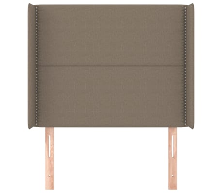 vidaXL Tăblie de pat cu aripioare gri taupe 83x16x118/128 cm textil