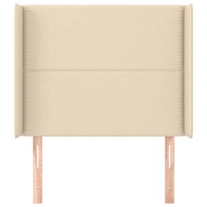 vidaXL Zagł&oacute;wek uszak, kremowy, 83x16x118/128 cm, tkanina