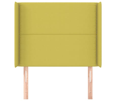 vidaXL Tăblie de pat cu aripioare, verde, 83x16x118/128 cm, textil