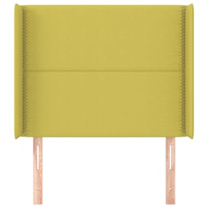 vidaXL Tăblie de pat cu aripioare, verde, 83x16x118/128 cm, textil