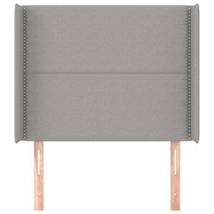 Čelo postele typu ušák světle šedé 93x16x118/128 cm textil - obrázek 3