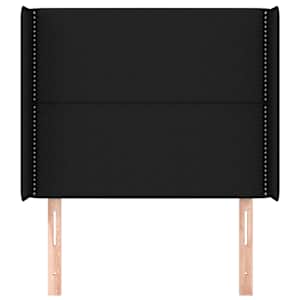 Čelo postele typu ušák černé 93x16x118/128 cm textil - obrázek 3