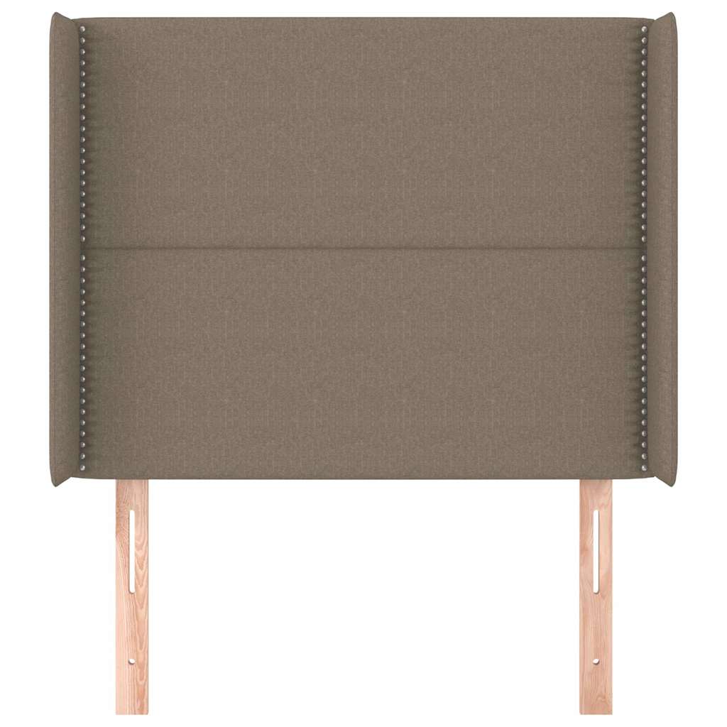 vidaXL Hoofdbord met randen 93x16x118/128 cm stof taupe, foto 2