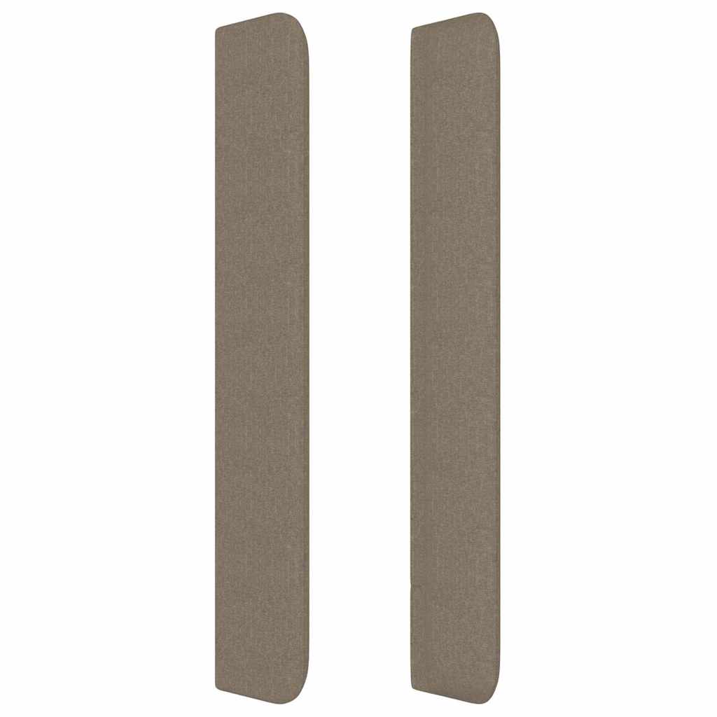 vidaXL Hoofdbord met randen 93x16x118/128 cm stof taupe, foto 4